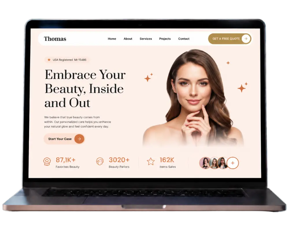 Make Up Artist Website Design