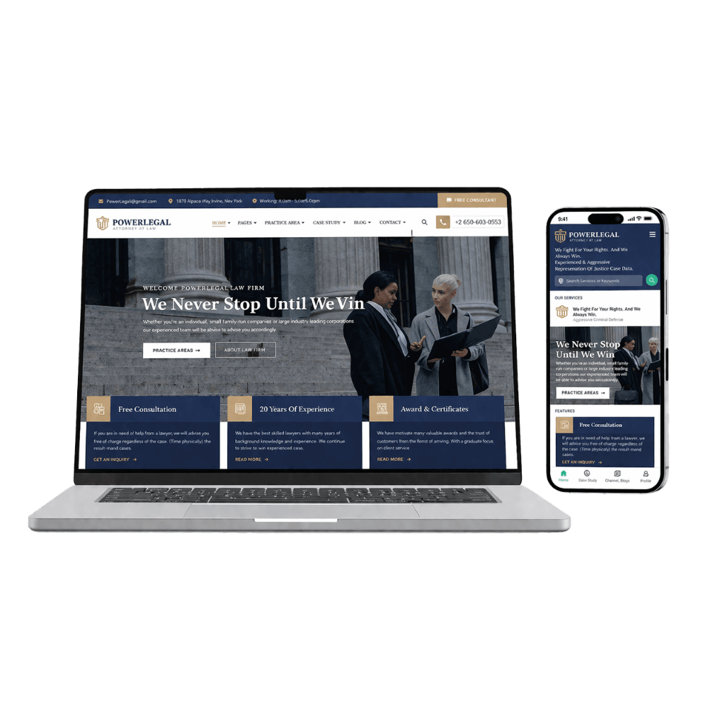 Bankruptcy Lawyer Website Mockup