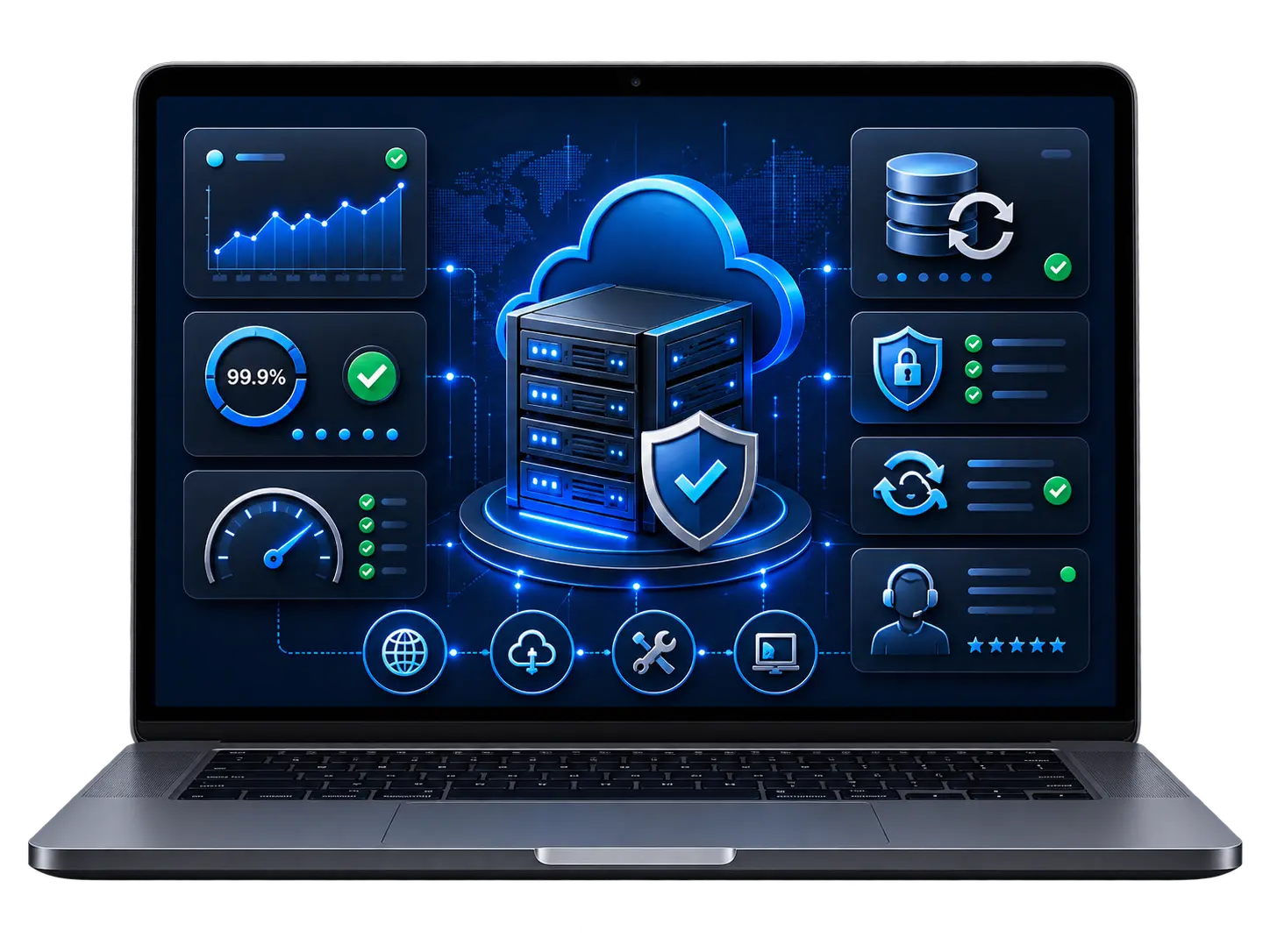 Website hosting and maintenance services keeping business websites fast, secure, and online.