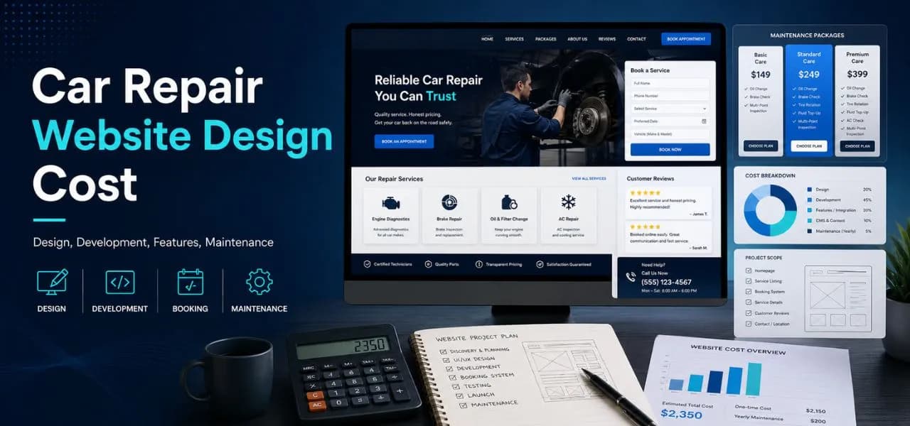 Car Repair Website Design Cost In 2026 - Explained!