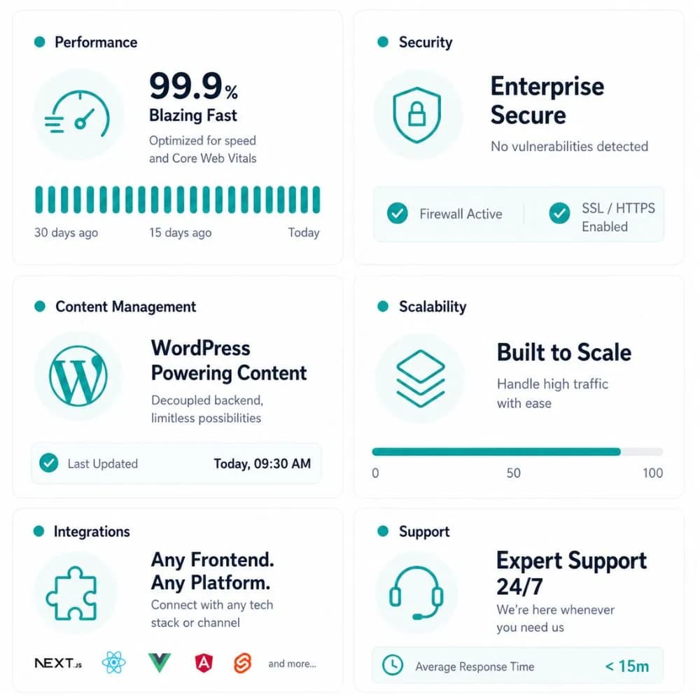 Headless WordPress development features by Nexal IT Services